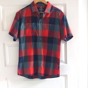 Plaid Button-up Short Sleeve Shirt
